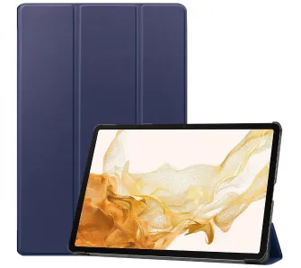 Etui na tablet Bizon Case Tab Croc z klapką do Samsung Galaxy Tab S8 Plus / S7 Plus Granatowy