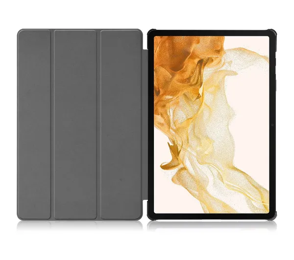 Bizon Case Tab Croc z klapką do Samsung Galaxy Tab S8 Plus / S7 Plus Granatowy
