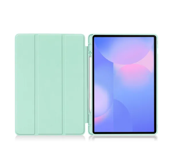 Bizon Case Tab Lizard z klapką Samsung Galaxy Tab S10 FE Plus Miętowy
