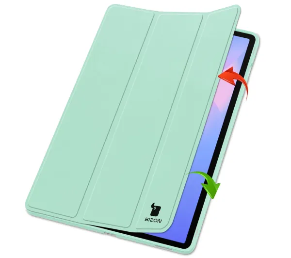 Bizon Case Tab Lizard z klapką Samsung Galaxy Tab S10 FE Plus Miętowy