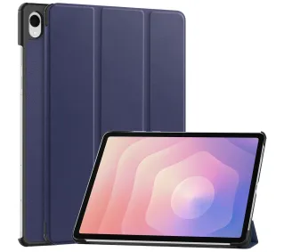 Bizon Case Tab Croc z klapką do Samsung Galaxy Tab S11 Granatowy
