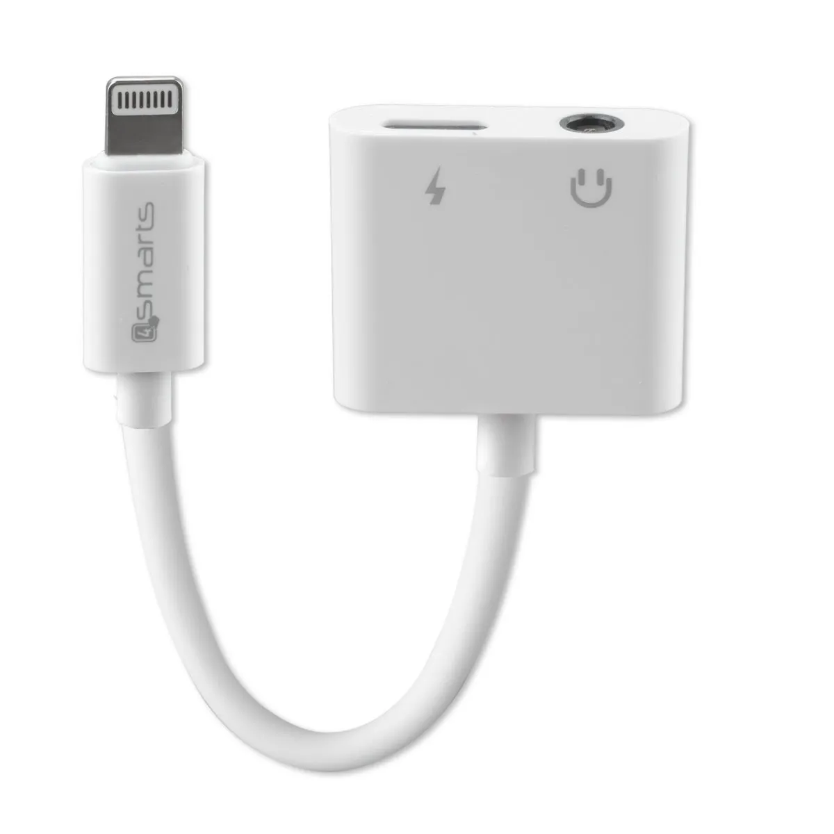 Adapter 4smarts 468673 Lightning do Lightning + 3,5mm AUX Biały