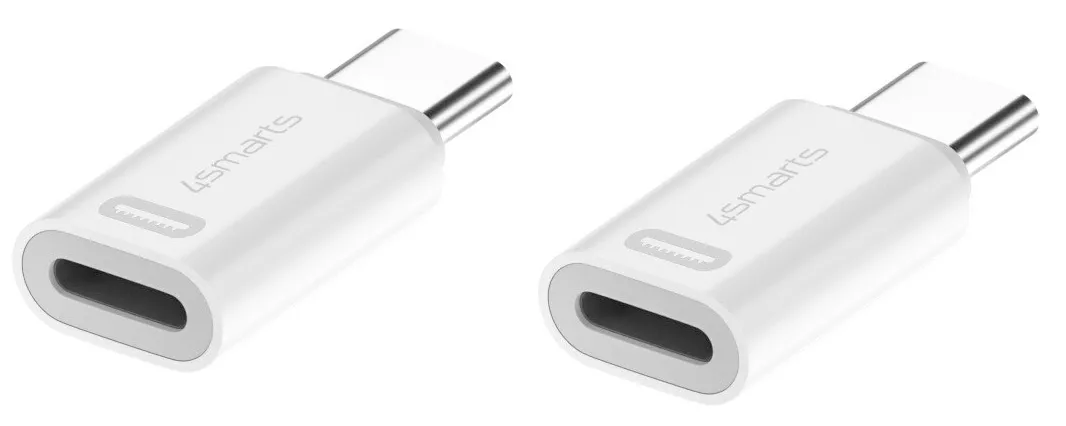 Adapter 4smarts 540711 Zestaw Lightning do USB-C 27W Biały