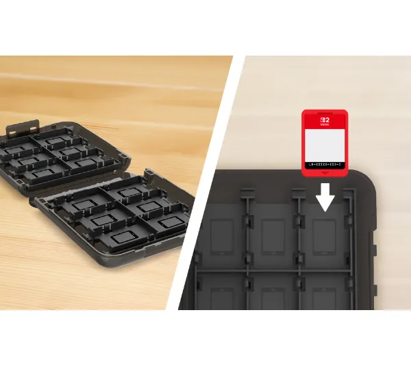 Hori NSX-009E Czarne na 24 gry do Nintendo Switch 2
