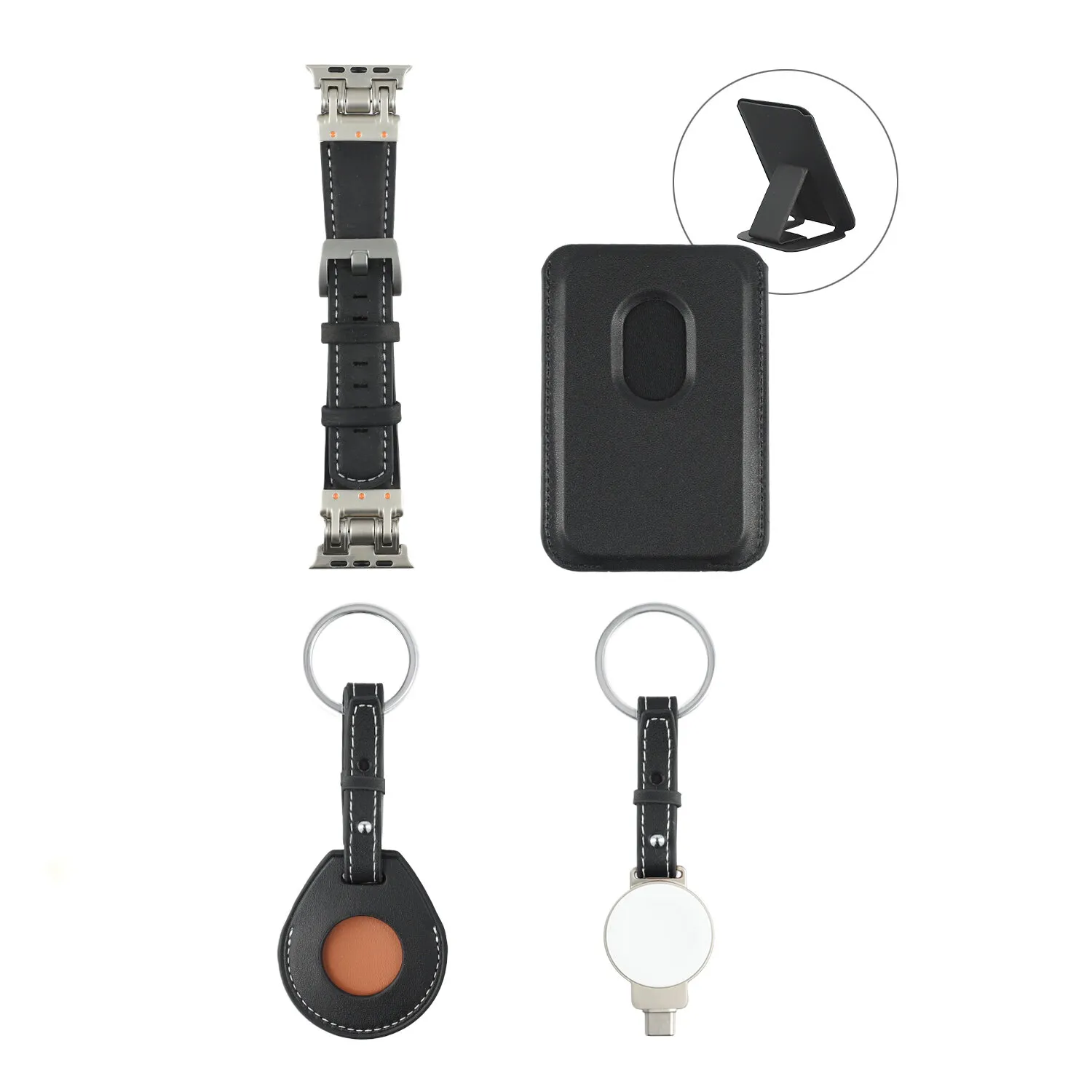 Zestaw akcesoriów 4smarts 4w1 do Apple Watch Czarny