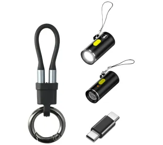 Adapter 4smarts 541488 Zestaw adapter USB-C do USB-C zapalniczka, brelok, latarka Czarny