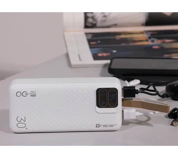 Tracer Blaze 30000mAh QC PD 65W Biały