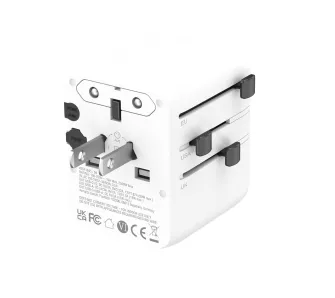 Adapter podróżny 4smarts 541645 Nomad GaN 20W 2C+1A Biały