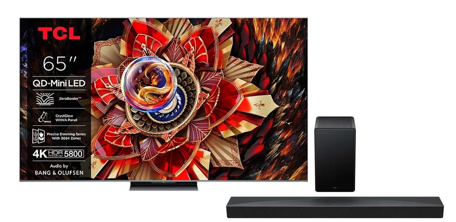 Telewizor TCL 65C9K 65" QD-Mini LED 4K 144Hz Google TV Dolby Vision IQ Dolby Atmos HDMI 2.1 DVB-T2 + Soundbar TCL Q65H