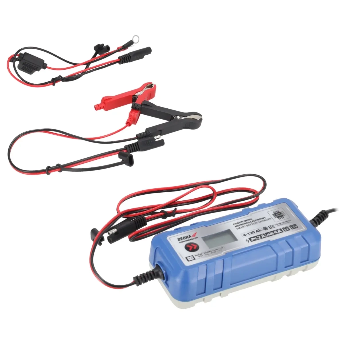 Prostownik Dedra DEPM019LFP 6/12V 4-120Ah