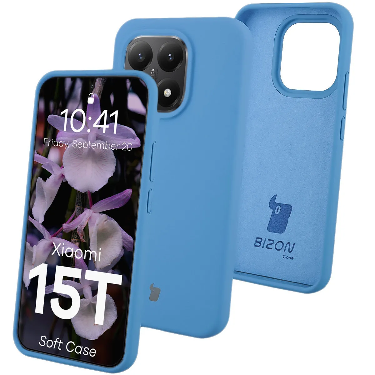 Etui Bizon Soft Case do Xiaomi 15T Niebieski