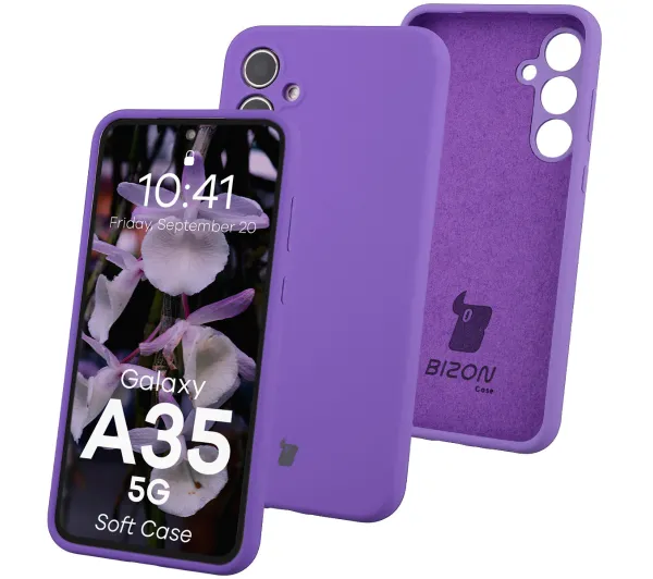 Bizon Soft Case do Samsung Galaxy A35 5G Fioletowy