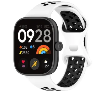 Pasek Bizon Strap Watch Octo do Xiaomi Smart Band 8 Pro / 9 Pro / Redmi Watch 4 / 5 Czarno-biały