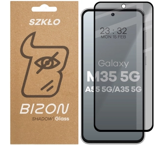 Szkło hartowane Bizon prywatyzujące pełne Edge Shadow do Samsung Galaxy M35 5G / A35 5G / A55 5G