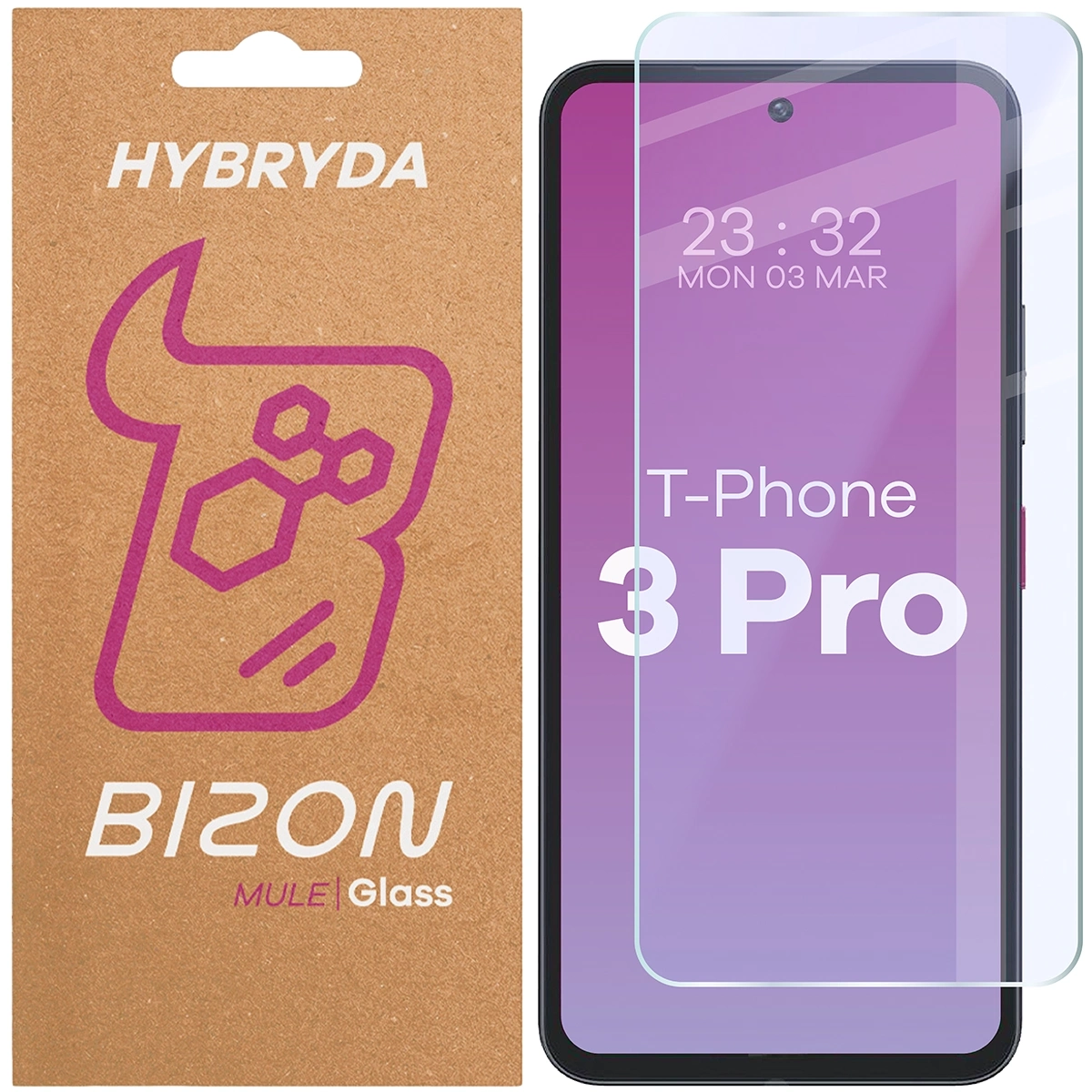 Szkło hybrydowe Bizon Elastyczne Mule do T Phone 3 Pro