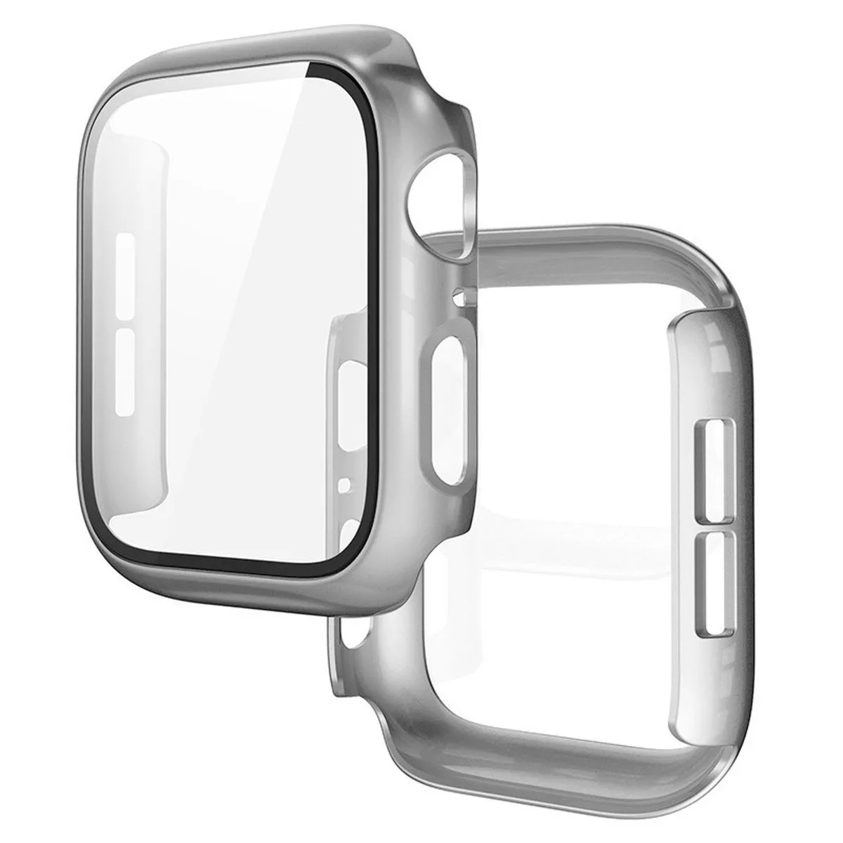 Etui Bizon Case Watch Adamo do Apple Watch SE 3 / SE 2 / SE / 6 / 5 / 4 40mm Matowy srebrny