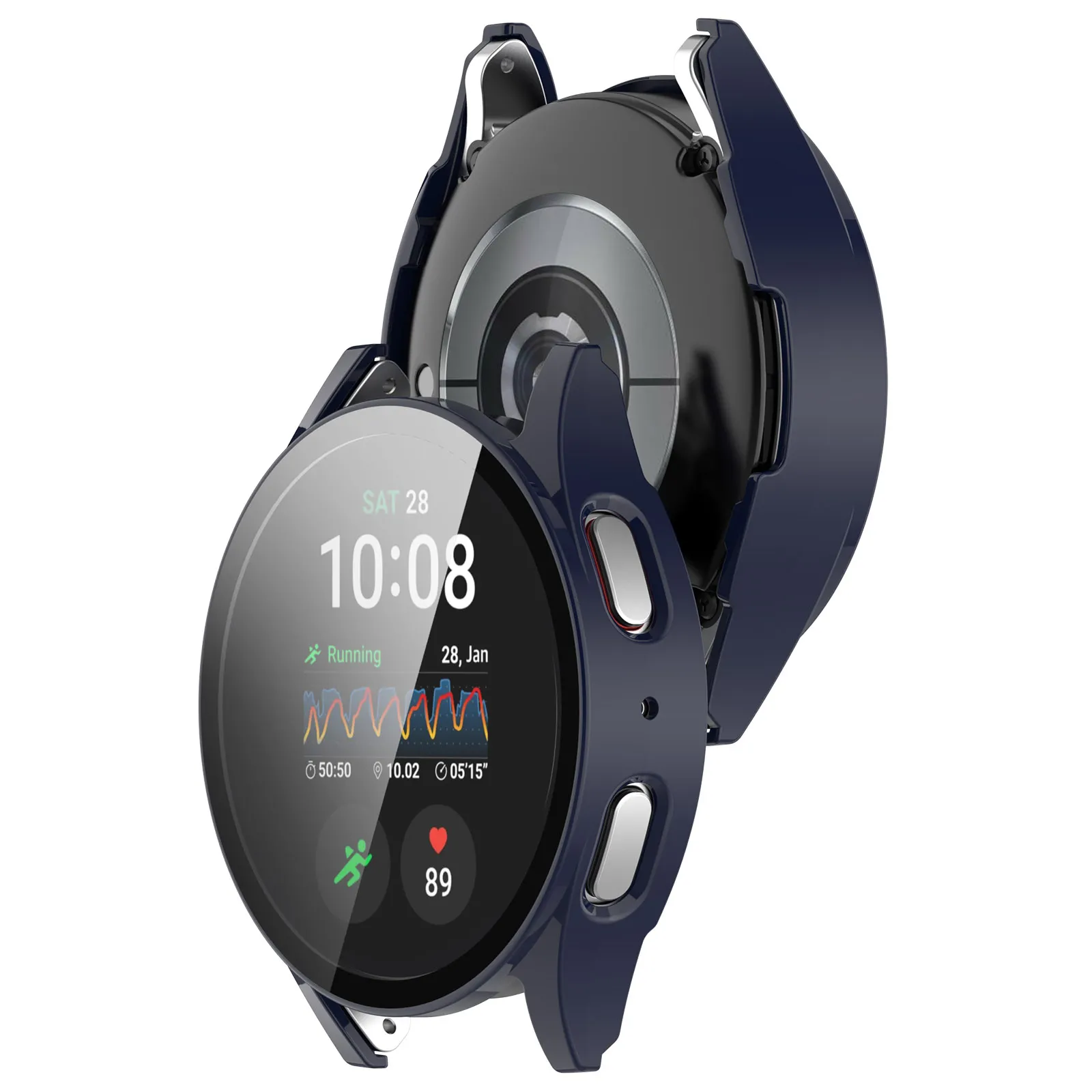 Etui Bizon Case Watch Adamo do Samsung Galaxy Watch 7 40mm Niebieski