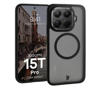 Etui Bizon MatteO do Xiaomi 15T Pro Przydymiony-czarny