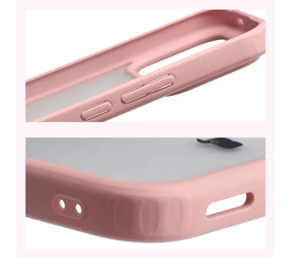 Bizon Angelo do Xiaomi POCO F8 Ultra Półprzeźroczyste z różową ramką