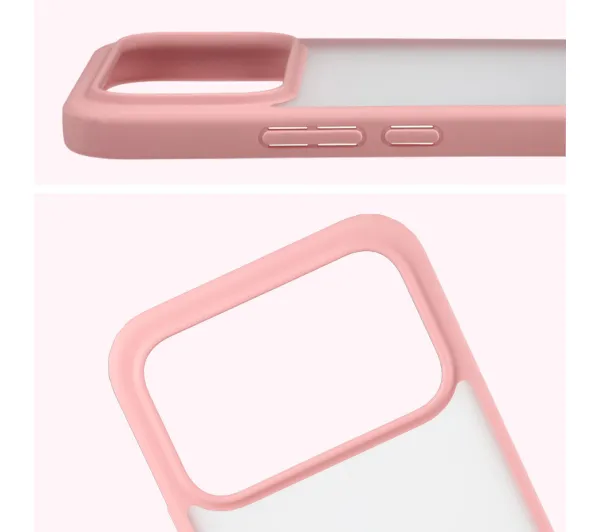 Bizon Angelo do Xiaomi POCO F8 Ultra Półprzeźroczyste z różową ramką