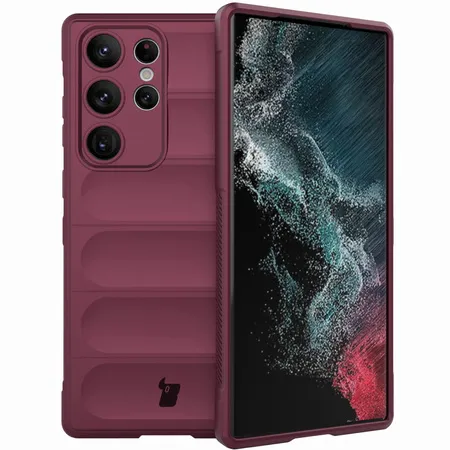 Etui Bizon Tur do Samsung Galaxy S23 Ultra Burgundowy