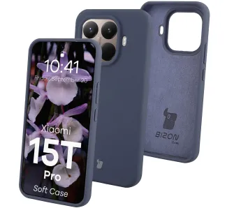 Etui Bizon Soft Case do Xiaomi 15T Pro Ciemnoniebieski