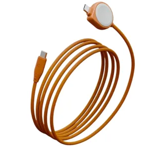 Kabel Energea Flow Duo Watch 2w1 USB-C do USB-C 60W 1,5m Pomarańczowy