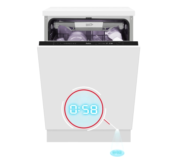 Zmywarki do zabudowy - Amica DIM66B7ELOWCiD 59,8cm Kosz na sztućce