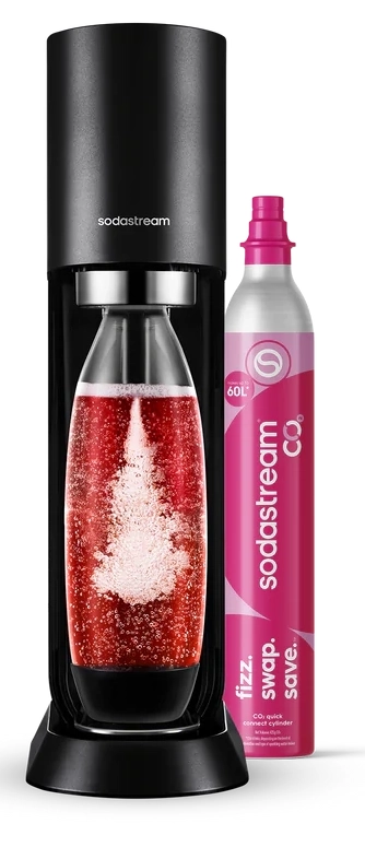 Saturator Sodastream Mix Czarny + Nabój z gazem CO2