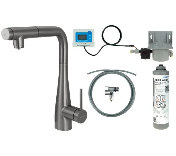 Baterie kuchenne - Deante Eridan BREFD75M Titanium Stal szlachetna