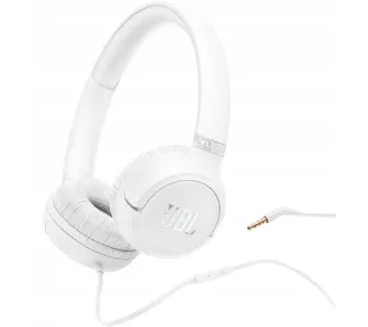 Słuchawki przewodowe JBL Tune 530 Wired Nauszne Mikrofon Biały