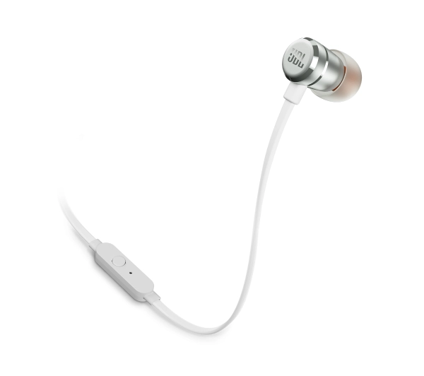 JBL Tune 290 Dokanałowe Mikrofon Srebrny
