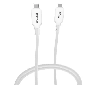 Kabel Bizon C354 USB-C do USB-C 60W 1m Biały