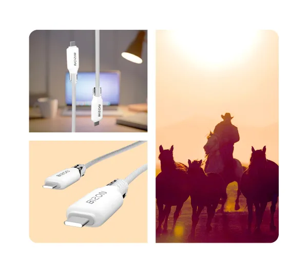Bizon C354 USB-C do USB-C 60W 1m Biały