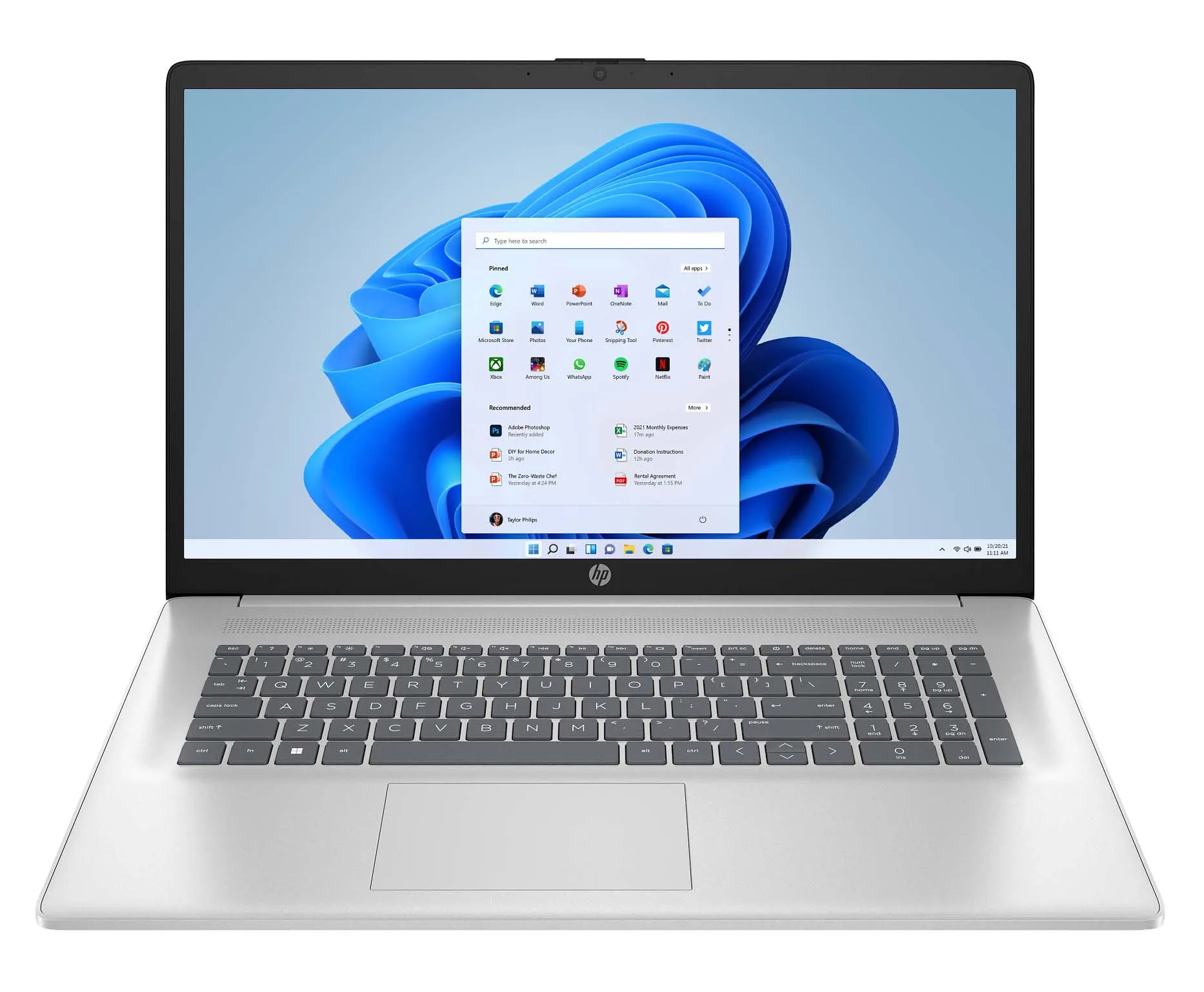 Laptop HP 17-cn4006nw 17,3" Core 7 150U 16GB RAM 1TB Dysk SSD Win11 Srebrny