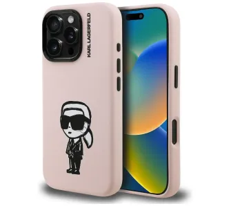 Etui Karl Lagerfeld Silicone Karl Sketch MagSafe do iPhone 16 Pro Max Różowy