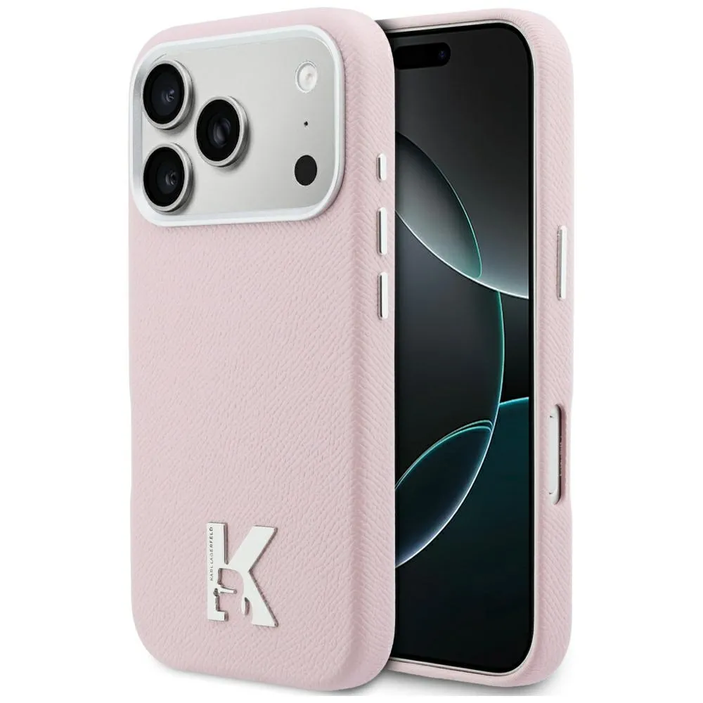 Etui Karl Lagerfeld Karl Head Logo MagSafe do iPhone 17 Pro Max Różowy