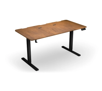 Biurko Endorfy Atlas L Electric Dark Wood 150cm Regulacja wysokości Ciemne drewno