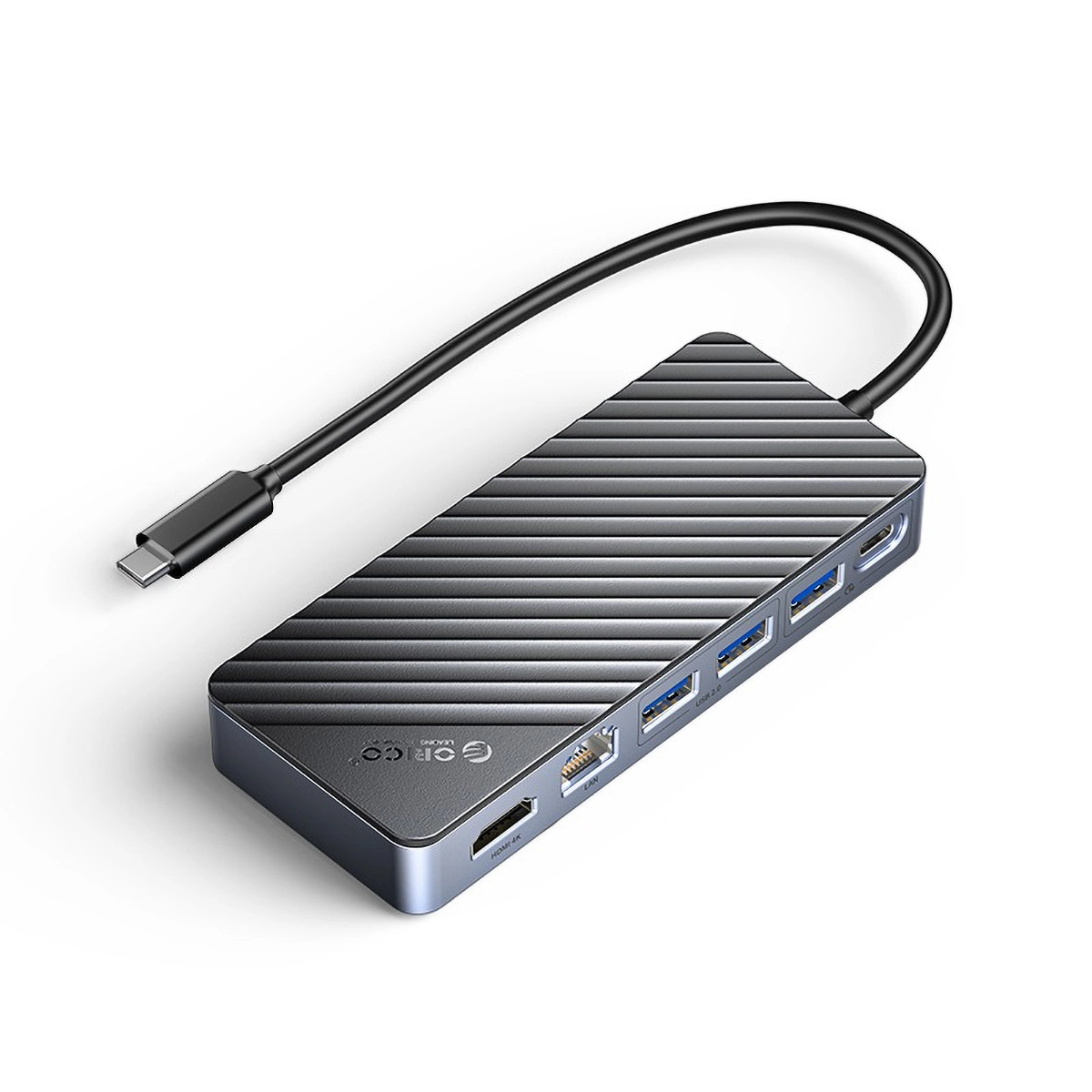 Stacja dokująca Orico OM28PR-G2-BK-EP z Obudową M.2 NVMe/SATA USB-A/C 10Gbps HDMI 4K PD 100W RJ45 Czarny