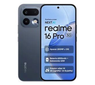 Smartfon realme 16 Pro 5G 8/512GB 6,78" 144Hz 200Mpix Szary