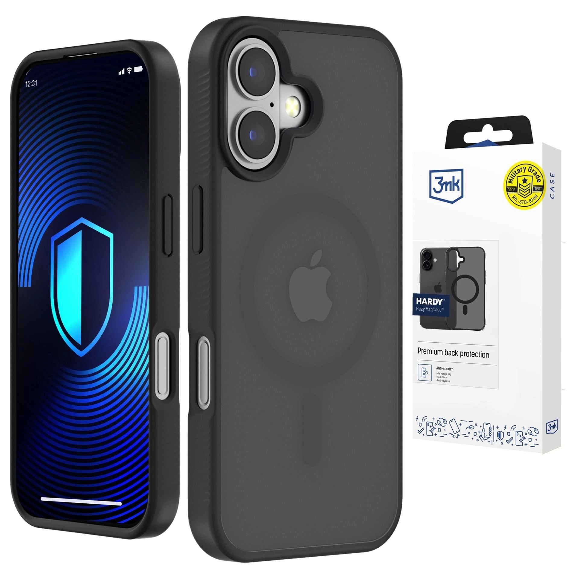 Etui 3mk Hardy Hazy MagCase do iPhone 16 Plus Czarny
