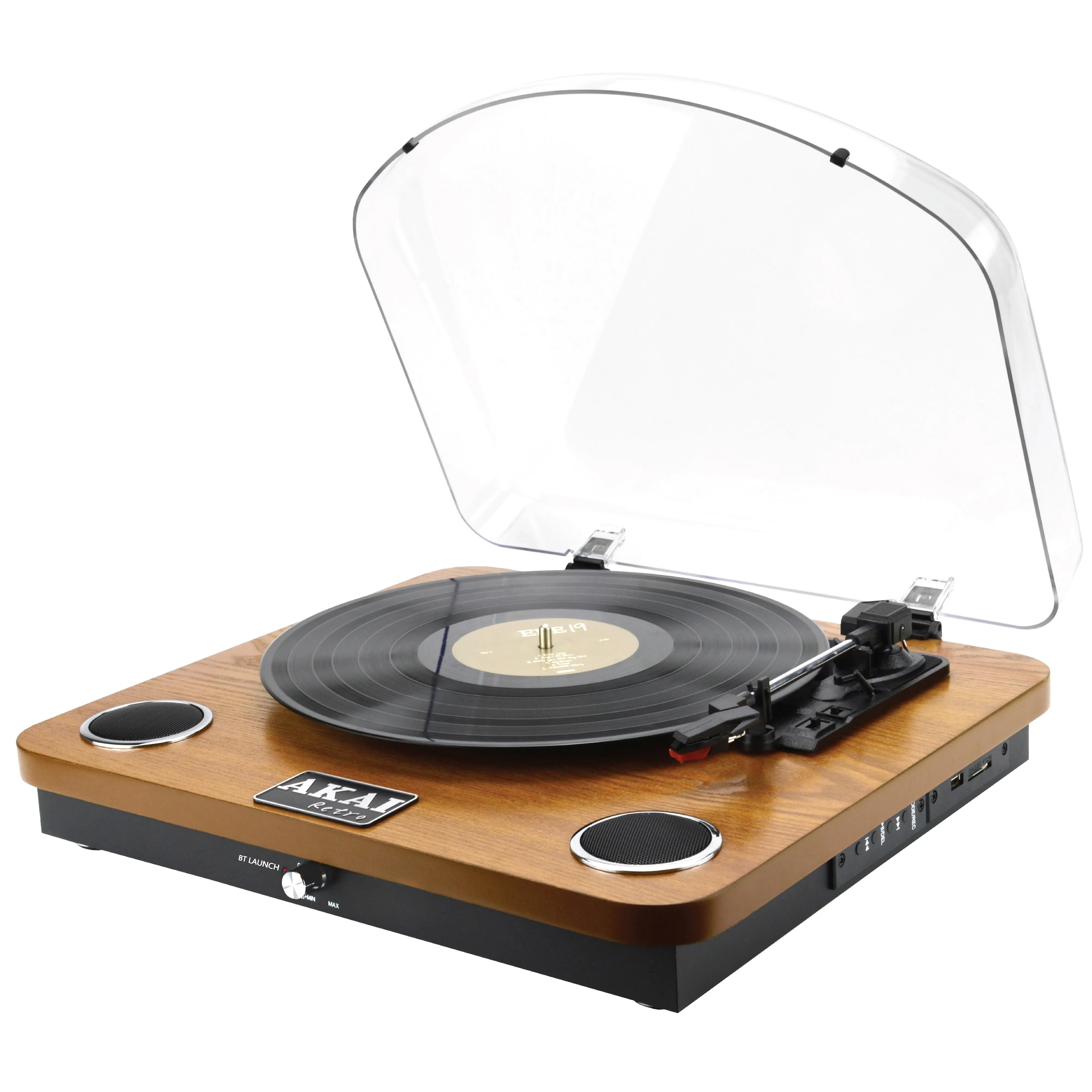 Gramofon AKAI ATT-11BTN Manualny Napęd paskowy Bluetooth Brązowy