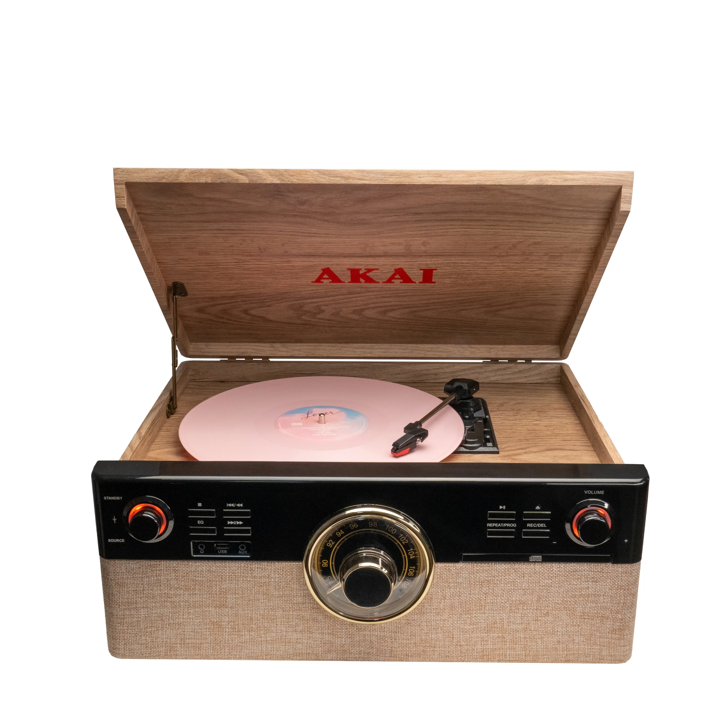 Gramofon AKAI ATT-300CC Manualny Napęd paskowy Bluetooth Brązowy