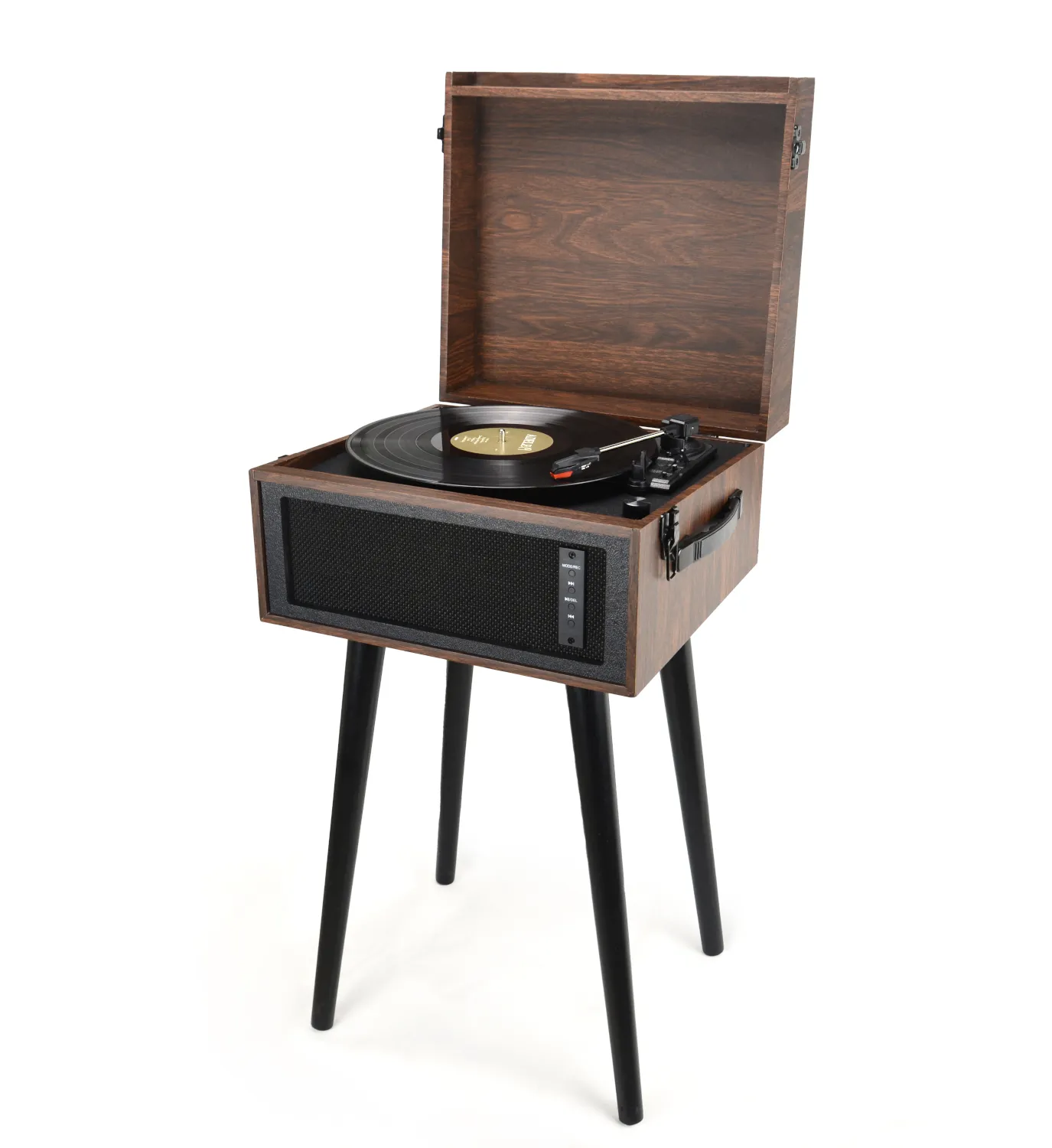 Gramofon AKAI ATT-101BT Manualny Napęd paskowy Bluetooth Brązowy
