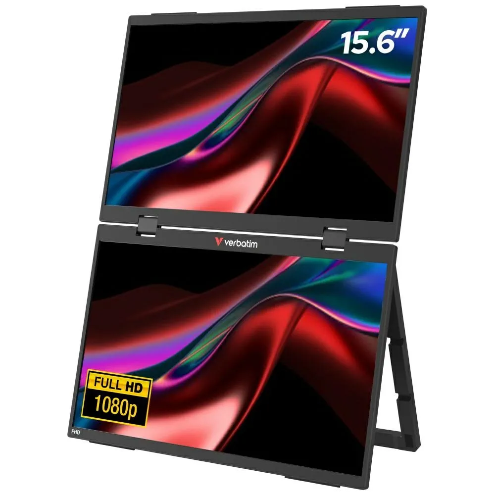 Monitor Verbatim 32403 Verbatim Essentials Podwójmny 15,6" Full HD 60Hz IPS 6ms Przenośny