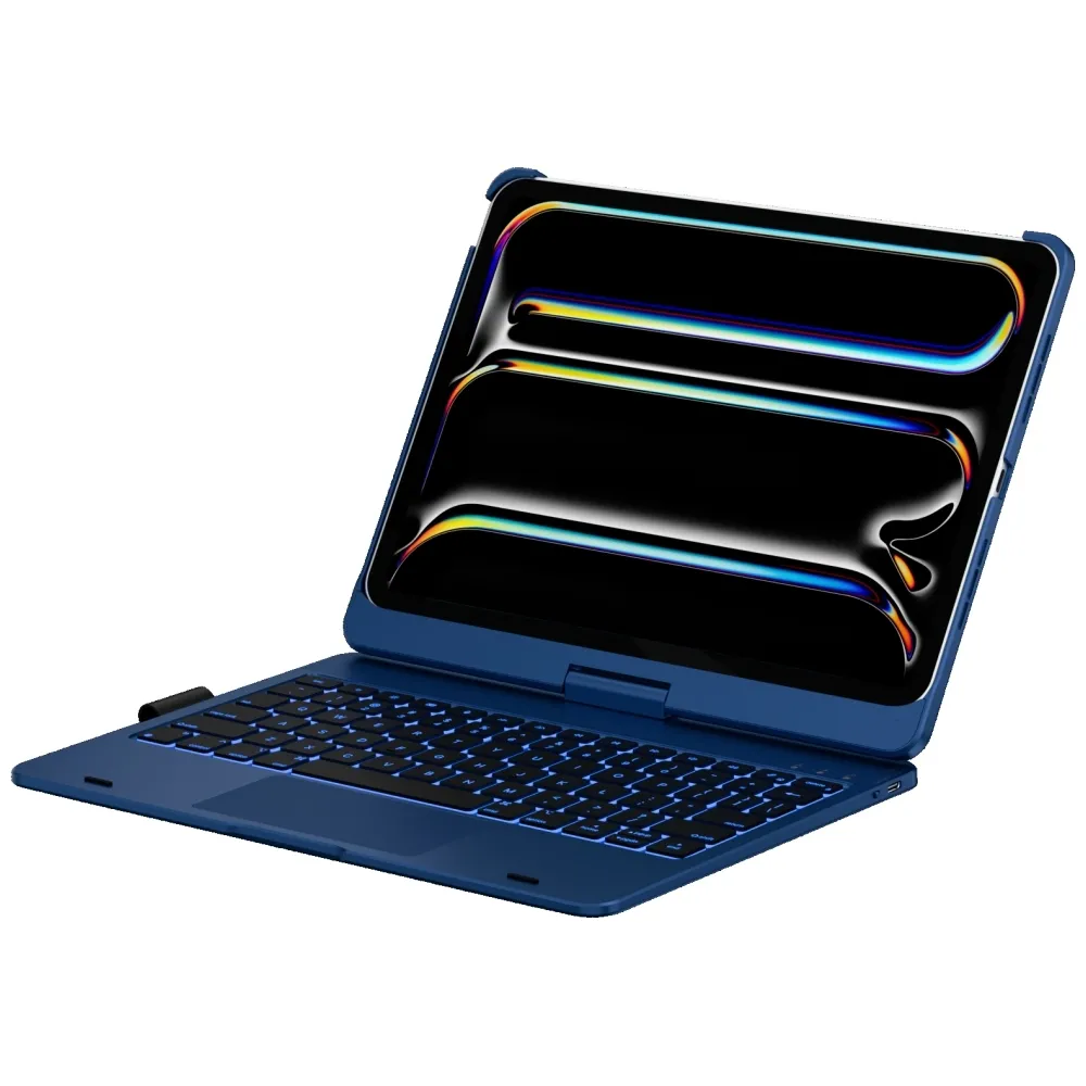 Etui na tablet Typecase Flexbook Touch z klawiaturą do iPad Pro 11" 2024/2025 Ciemny niebieski