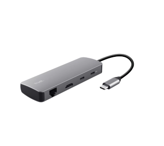 Hub USB Trust 25672 Dalyx Adapter 8w1 Szary