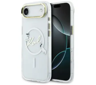 Etui Karl Lagerfeld IML Choupettes Karl Script Logo MagSafe do iPhone Air Przezroczysty