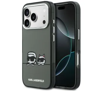 Etui Karl Lagerfeld IML Karl & Choupette Peekaboo Logo MagSafe do iPhone 17 Pro Czarny