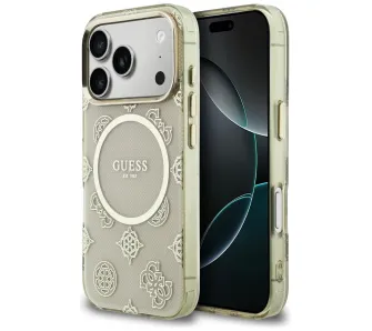 Etui Guess IML Peony Dot MagSafe do iPhone 17 Pro Beżowy